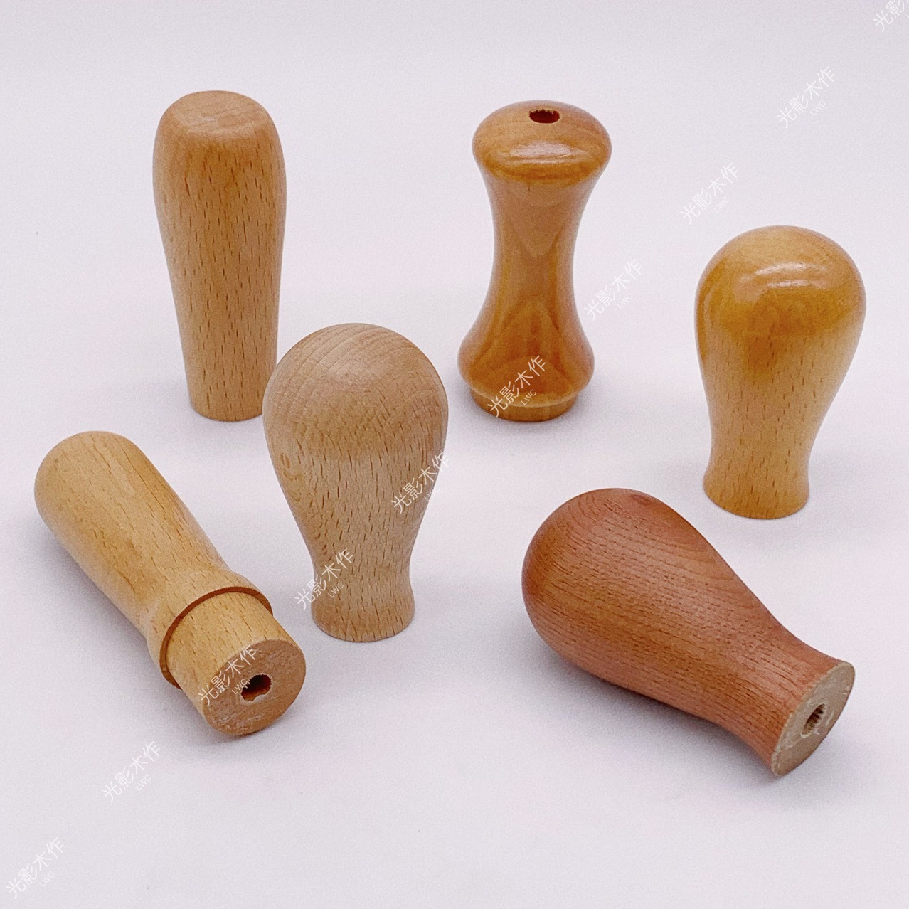 Solid Wood Handle with through Holes, Beech Wood Tool with Mortise and Tenon Joints, Special-Shaped Hardware Tool with Wooden Handle, Spray-Painted
