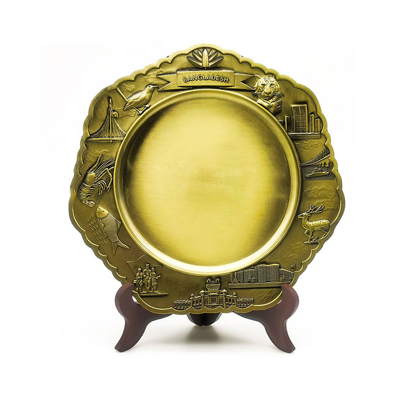 12 Zodiac Commemorative Plate Stereoscopic Desktop Decoration Metal Medal Commemorative Plate School Celebration Cultural and Creative Commemorative Gift Commemorative Plate