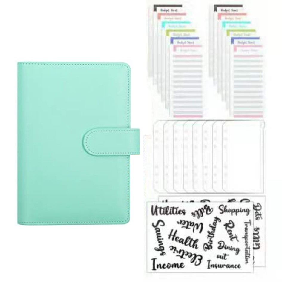 Spot Cross-Border A6 Macaron Notebook Binder Zipper Bag Cash Budget