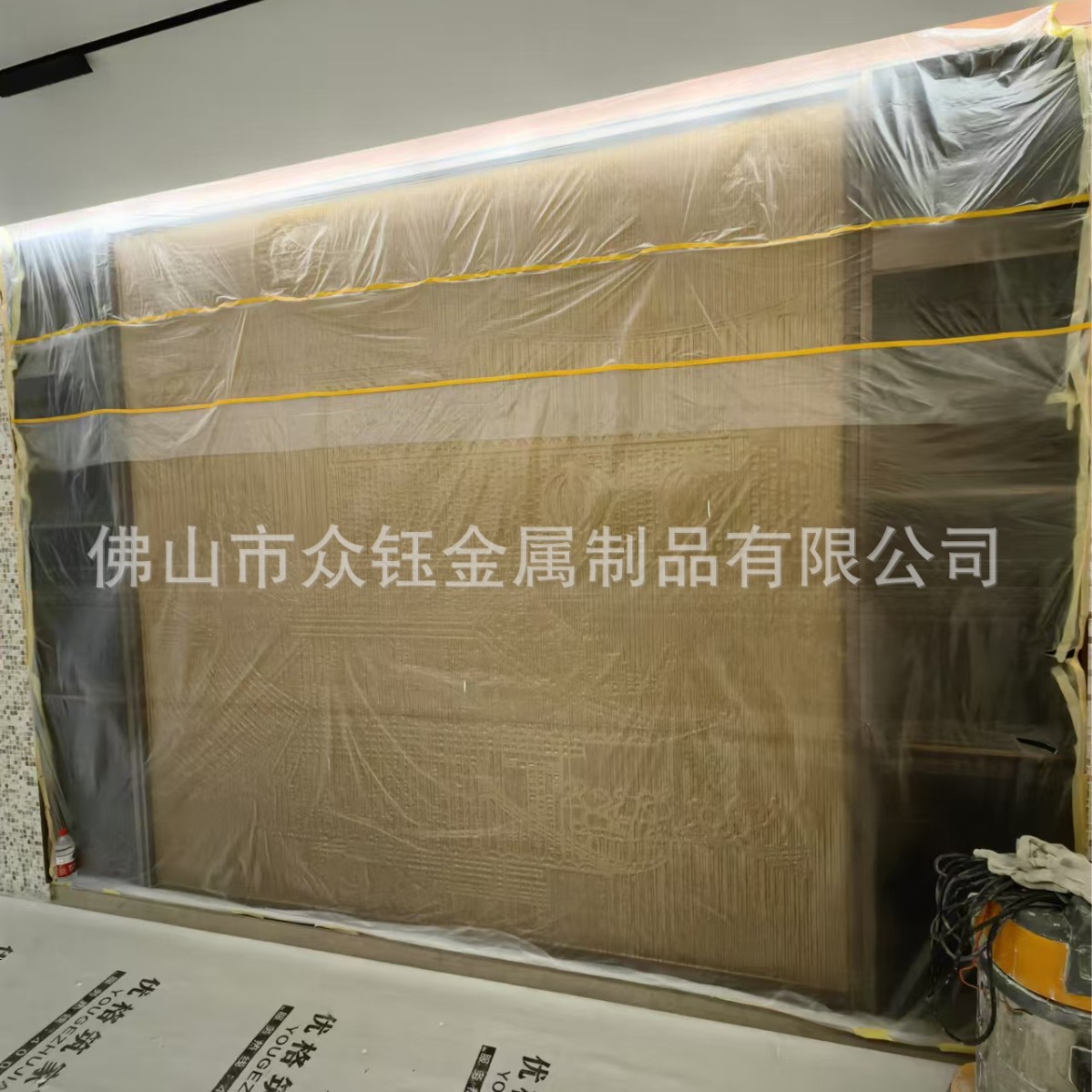 Villa Home Decoration Interior Decoration Stainless Steel Screen Relief Mural Living Room Screen Background Tv Niche