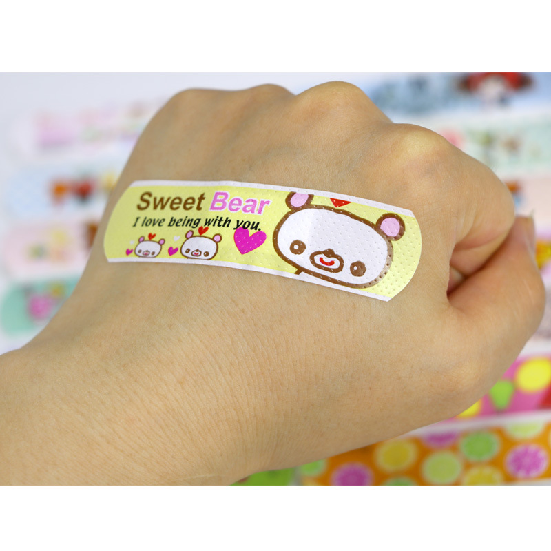 Benowei Cartoon Band-Aid Cute Mini Kidsren's Breathable Waterproof Band-Aid Ok Bandage Hemostatic Patch 100 Pieces