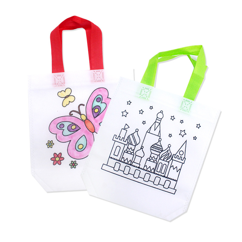 Non-Woven Graffiti Bag DIY Kidsren's Handmade Coloring Painting Materials Kidsren's Graffiti Bag Coloring and Painting