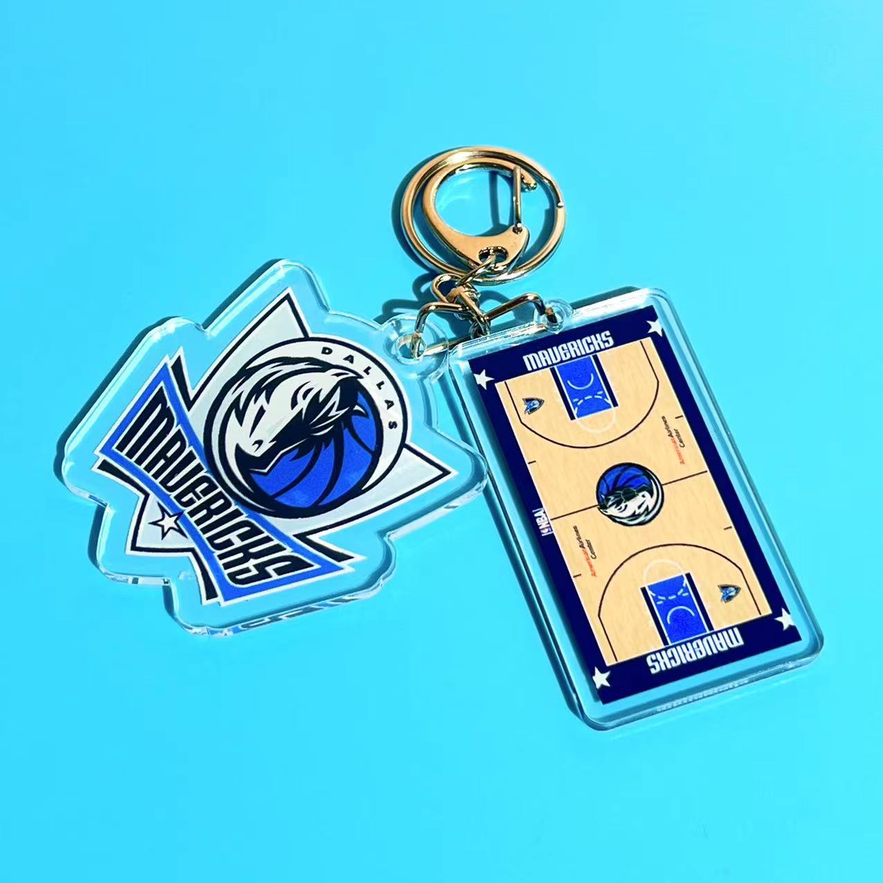 nba Lakers Warriors Nets Clippers Grizzlies Basketball Keychain Car School Bag Pendant Acrylic