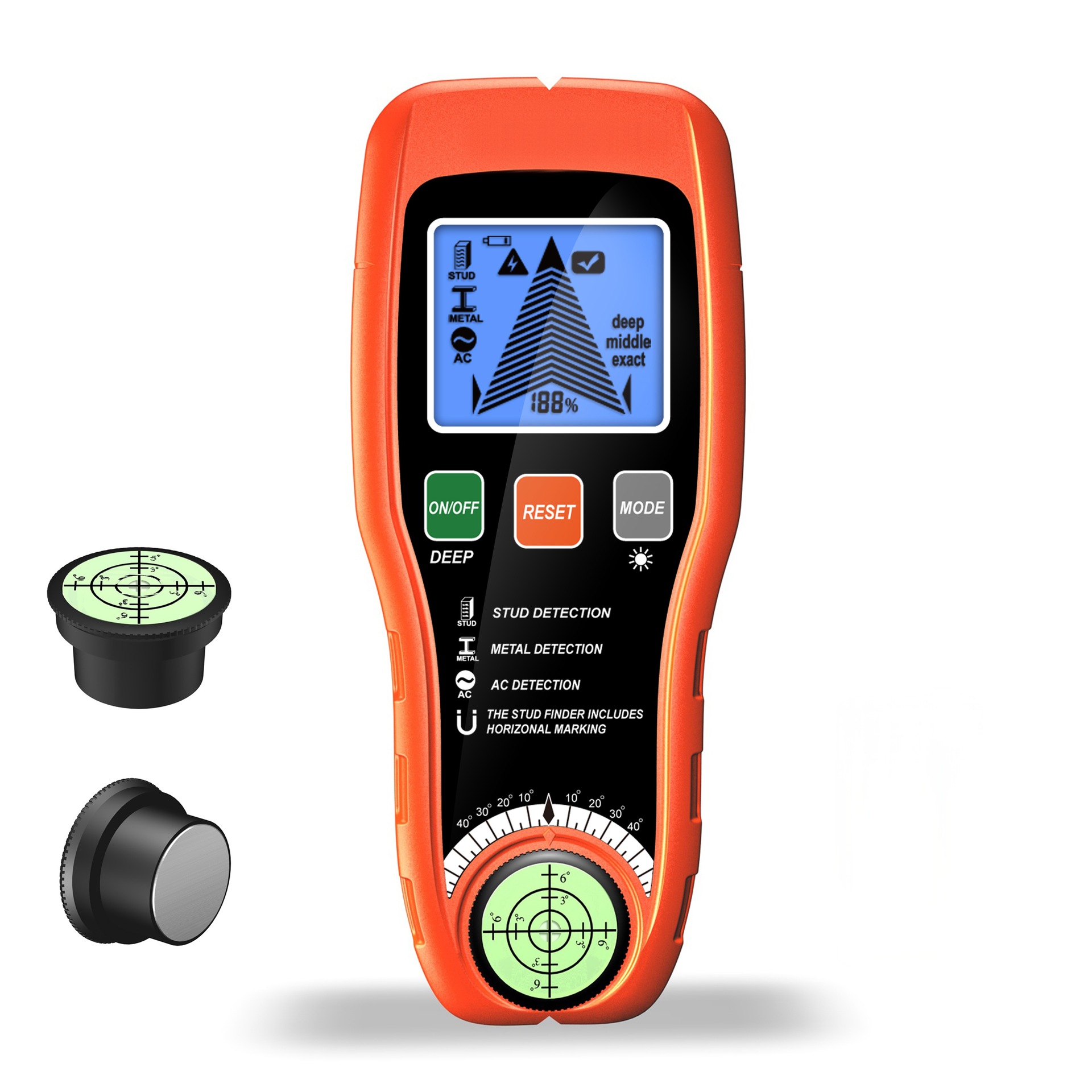 Многофункциональный стеновой детектор 7 в 1 для обнаружения деревянных и металлических конструкций