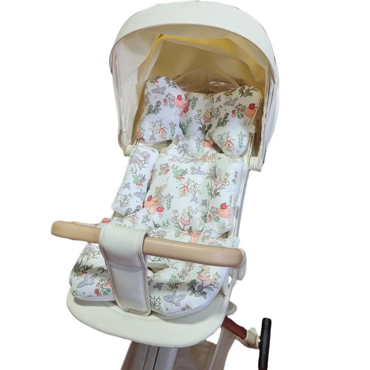 In-Stock Korean-Style Thickened Cotton Pad for Baby Strollers, Breathable, Multi-Level Adjustable, Baby High Chair Pad, Stroller Pad, Pushchair Pad