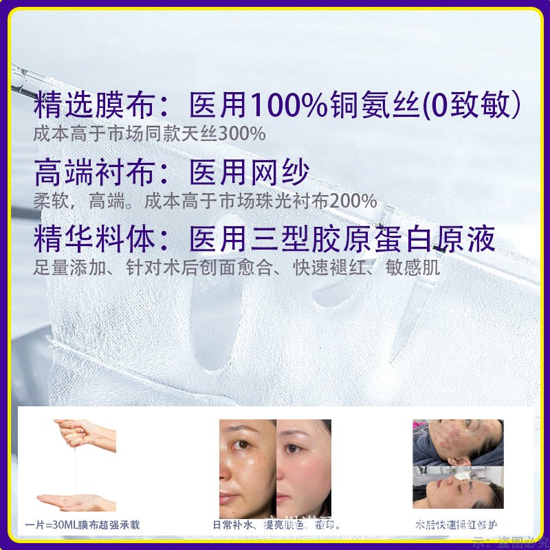 Private Domain Medical Type II Mechanical Font Size Facial Membrane Medical Grade Facial Membrane Recombinant Type III Collagen Cold Compress Medical Beauty