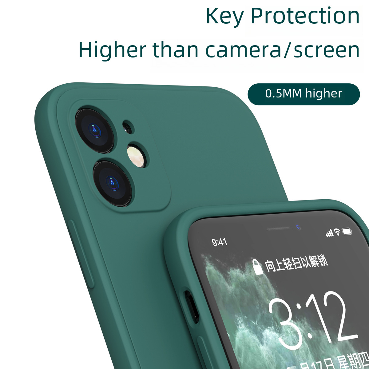 For Apple 15 Rubik's Cube Shell Apple 14 Liquid Silicone iPhone13 Dark Purple Solid Color All-inclusive 15Ultra