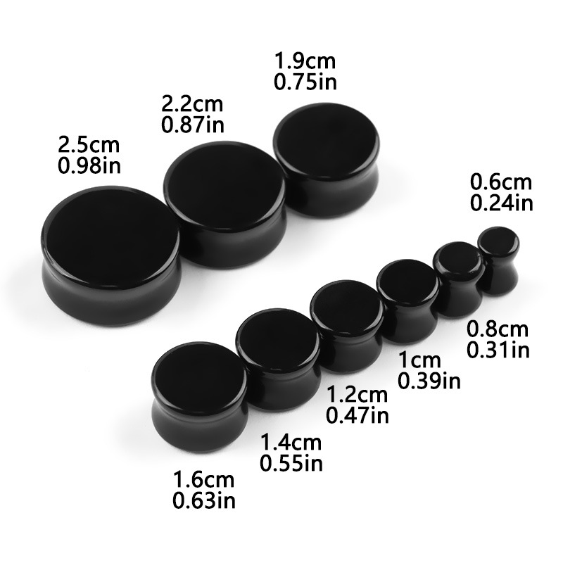 Wish Amazon Obsidian Ear Plugs Ear Cartilage Earrings Piercing Jewelry Wholesale High-End Stylish Light Luxury