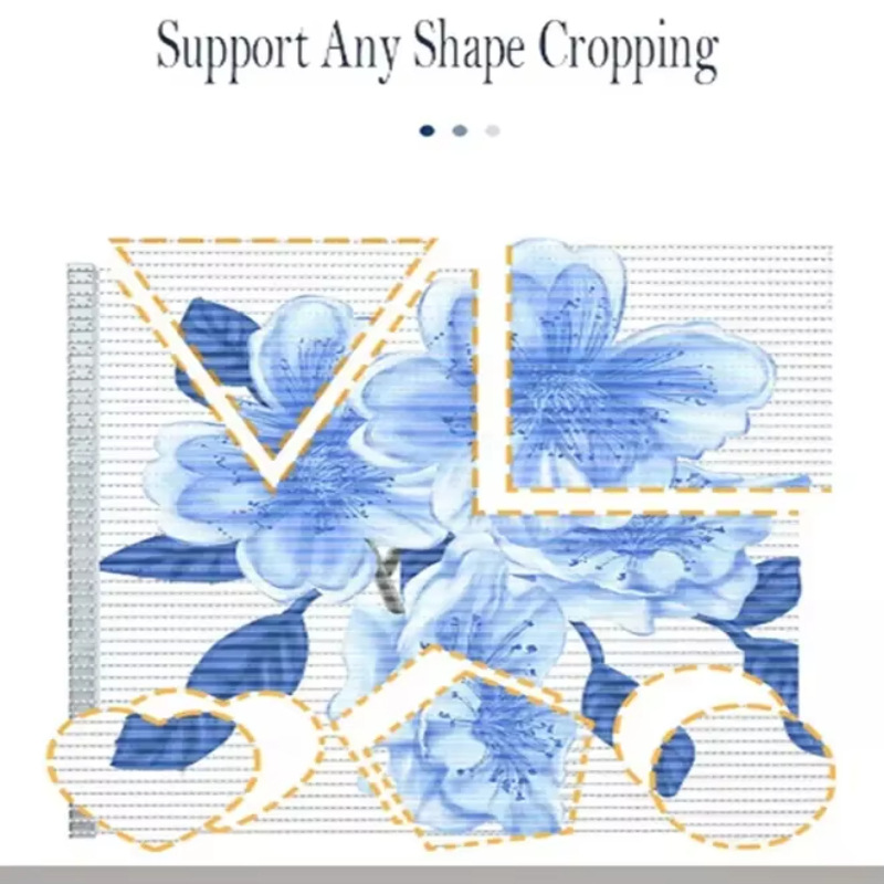 Creative Ultra-Thin Curved Surface Bonding Led Film Full Color Screen Indoor Glass Window Advertising Display Oe