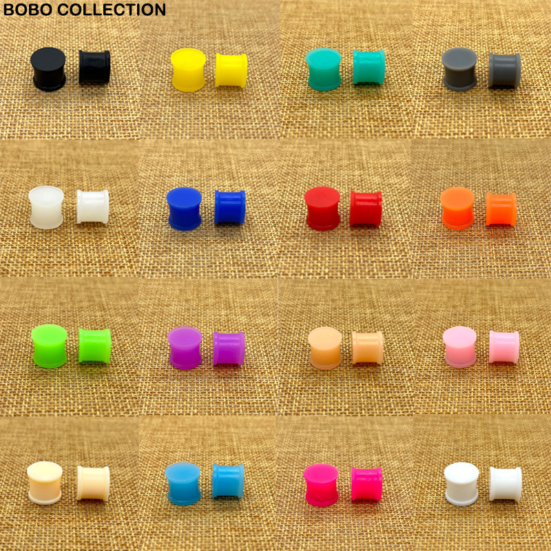 Геометрическое перфорационное украшение для ушей, силиконовый расширитель, цилиндрический, для Amazon и eBay