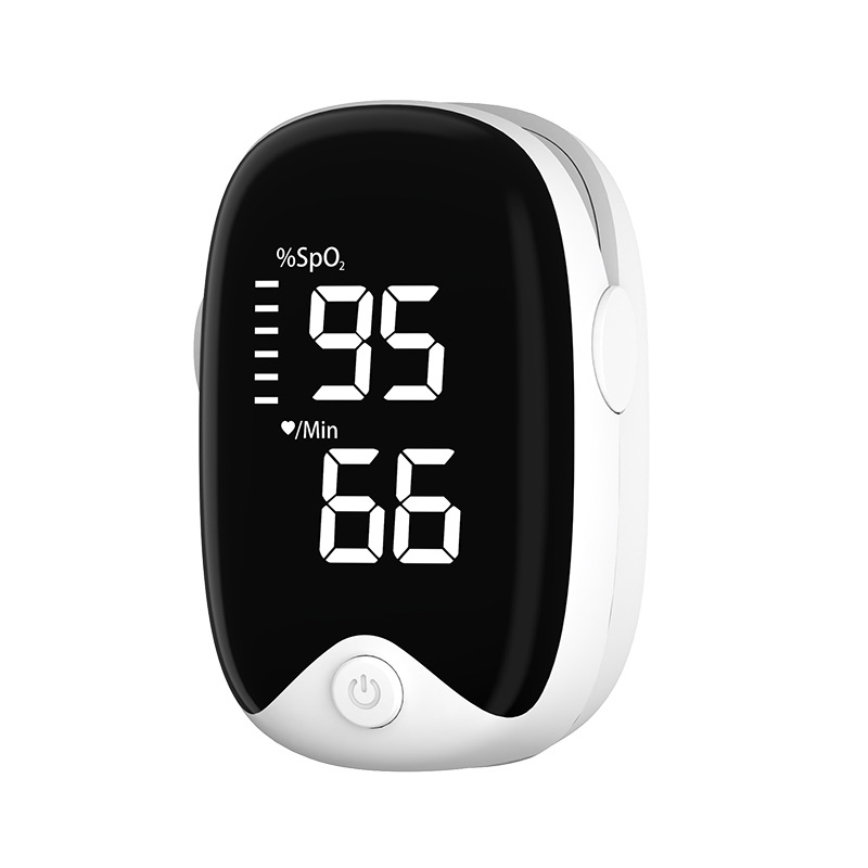 Cross-Border Factory Blood Oxygen Meter, Clip-On Type, Black and White Heart Rate Detector, Home Blood Oxygen Saturation Testing Device