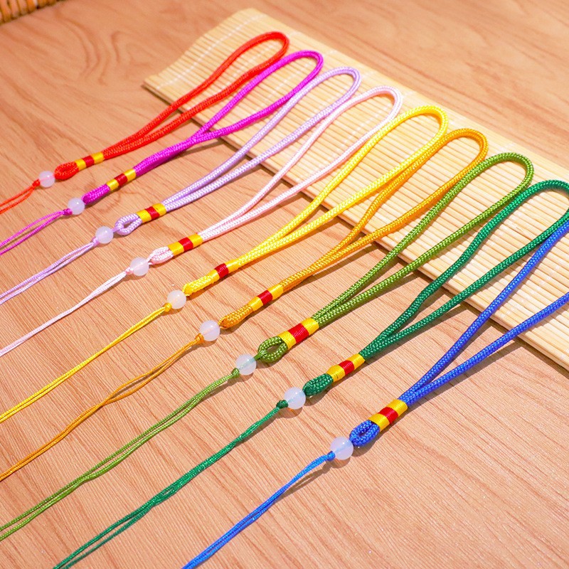 Оптовая продажа веревка с нефритовыми бусинами ручка DIY китайский узел висячая веревка Вэньван шнурок мешочек