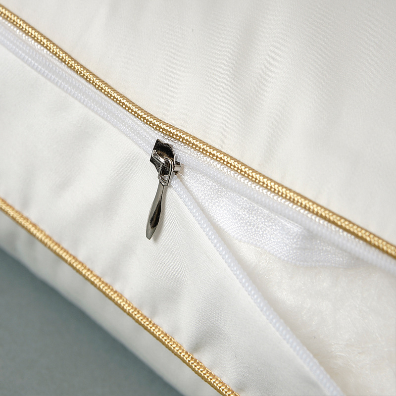 100% Silk Pillow, Pure Cotton Rectangular Neck Protection Pillow, Soft Sleeping Pillow for Children, Real Silk Mulberry Silk Pillow Core, Low and High Pillow