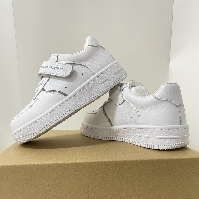 Wenzhou Foreign Trade Leather Shoes for Students and Teenagers, Campus Shoes, Black and White Children's Shoes, Genuine Leather Shoes, Cowhide White Shoes