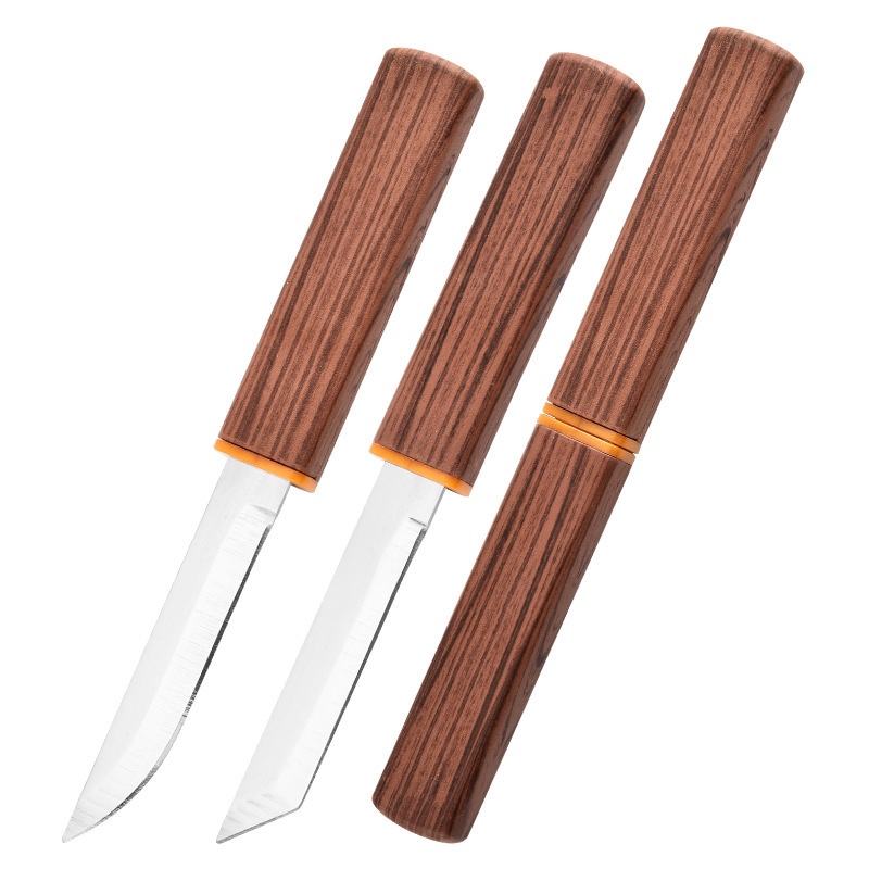 Longfeng Yuanyang Double Knife Fruit Knife Portable Household Cutting Vegetables and Meat Cutting Stainless Steel Knife Fruit Knife Peeler Knife Two-Use