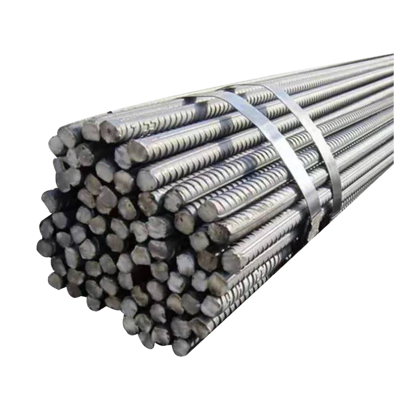Processing of Stirrup Twisted Bars, 8-10 Coils of Round Straightened Three-Grade Threaded Steel Beams, Construction Site Steel