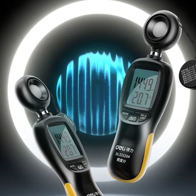 Deli High-Precision Illuminance Meter Light Meter Lumen Tester Brightness Tester Brightness Measurement Photometer