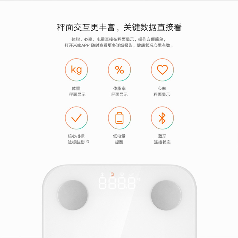 Xiaomi Mijia Body Fat Scale S400 Home Intelligent Plastic Body Scale High Precision 25 Body Data Test Scale