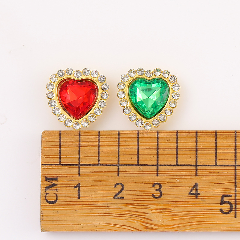 Peach heart double-layer flower sunflower alloy hand-stitched claw diamond Rhinestone Wedding Dress shoes bag headdress diy jewelry accessories