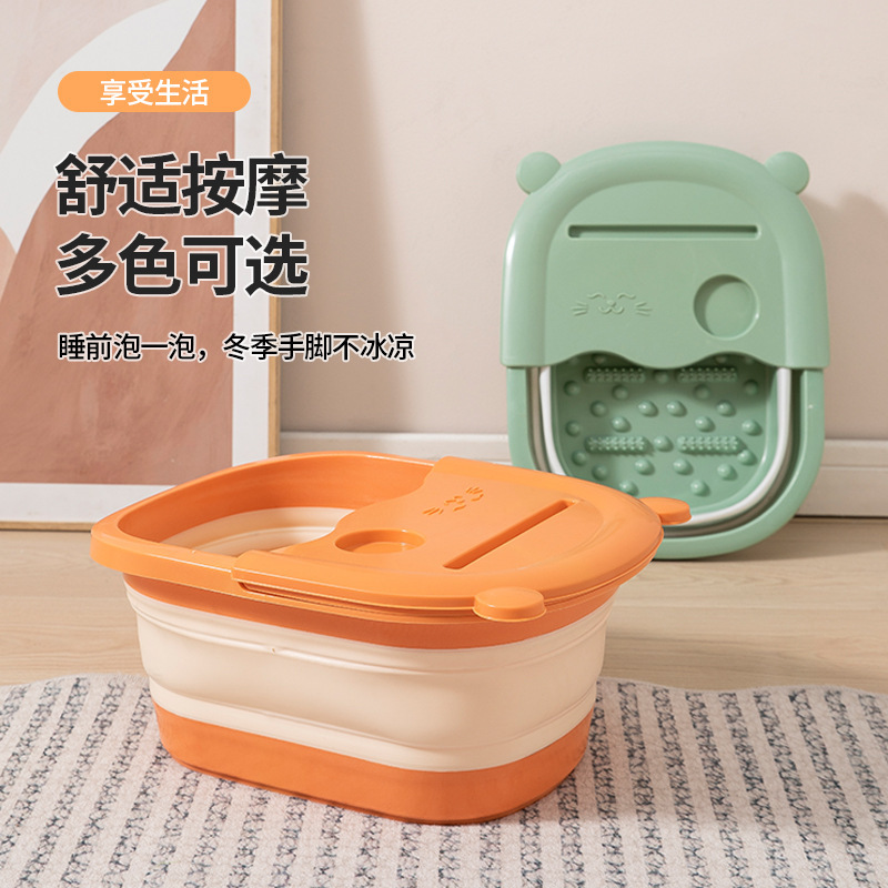 Foldable Foot Tub Household Foot Massage Foot Soaking Artifact Foot Washing Basin Deepens Space-saving Foot Soaking Bucket Wholesale
