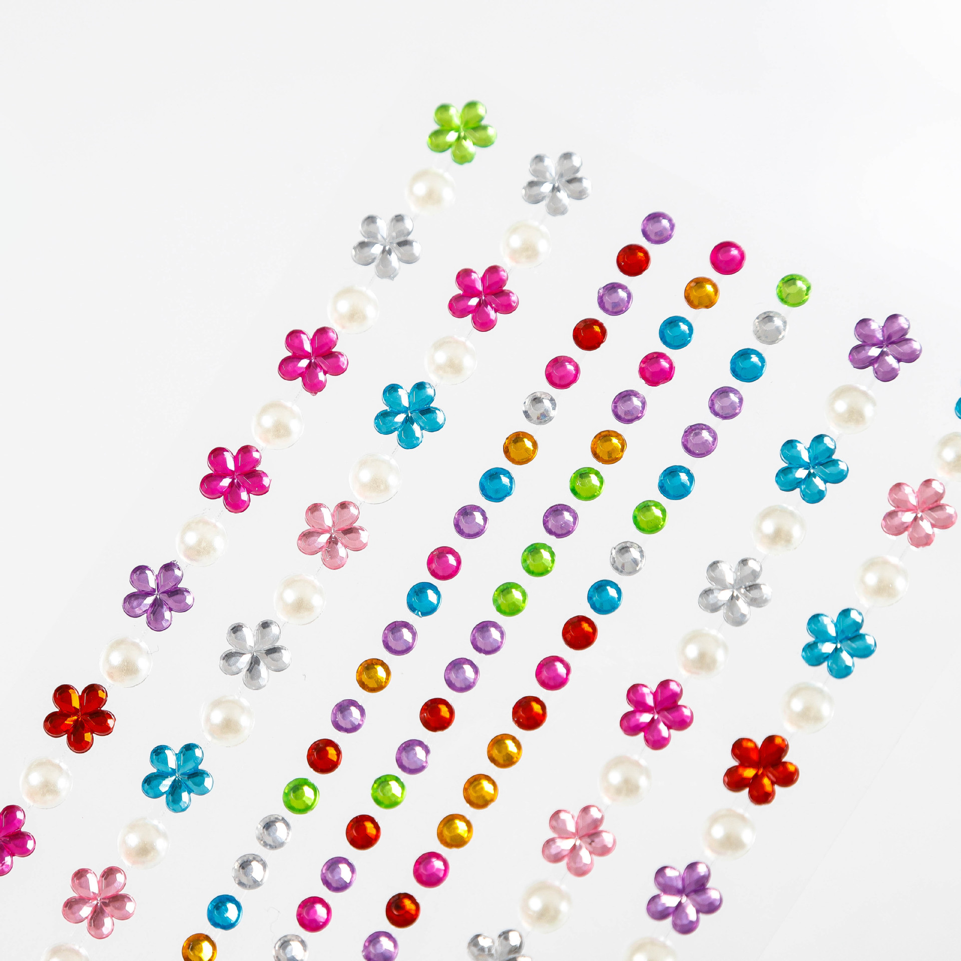 Shiny Diamond Gem Crystal Stickers for Kidsren and Girls Heart Masonry Stereo 3D Makeup Decoration Stickers