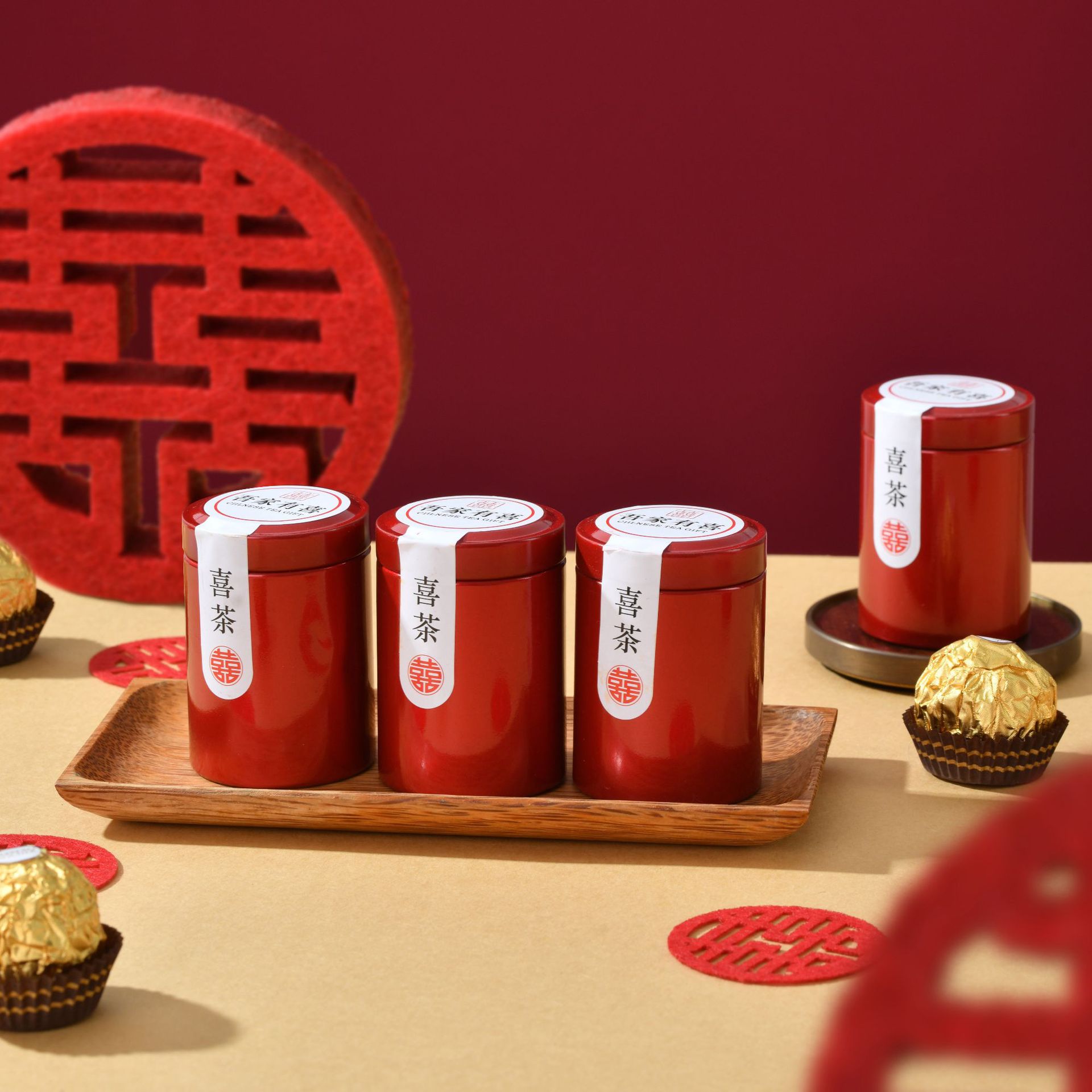 Chinese Wedding Tea Small Pot Tea Wedding Return Gift Souvenir Female Bridesmaid High-end Tea Inner Single Product Small Gift