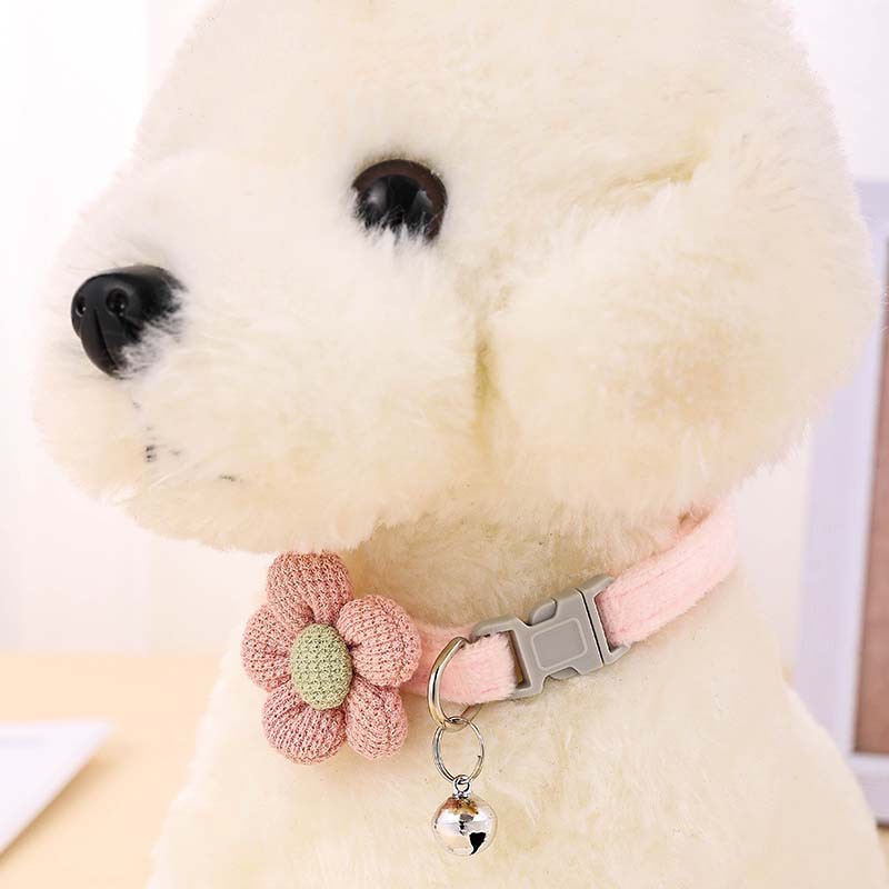 Pet Plush Flower Collar Angel Wings Collar Cat Bell Collar Pet Cat Dog Universal Cute Collar