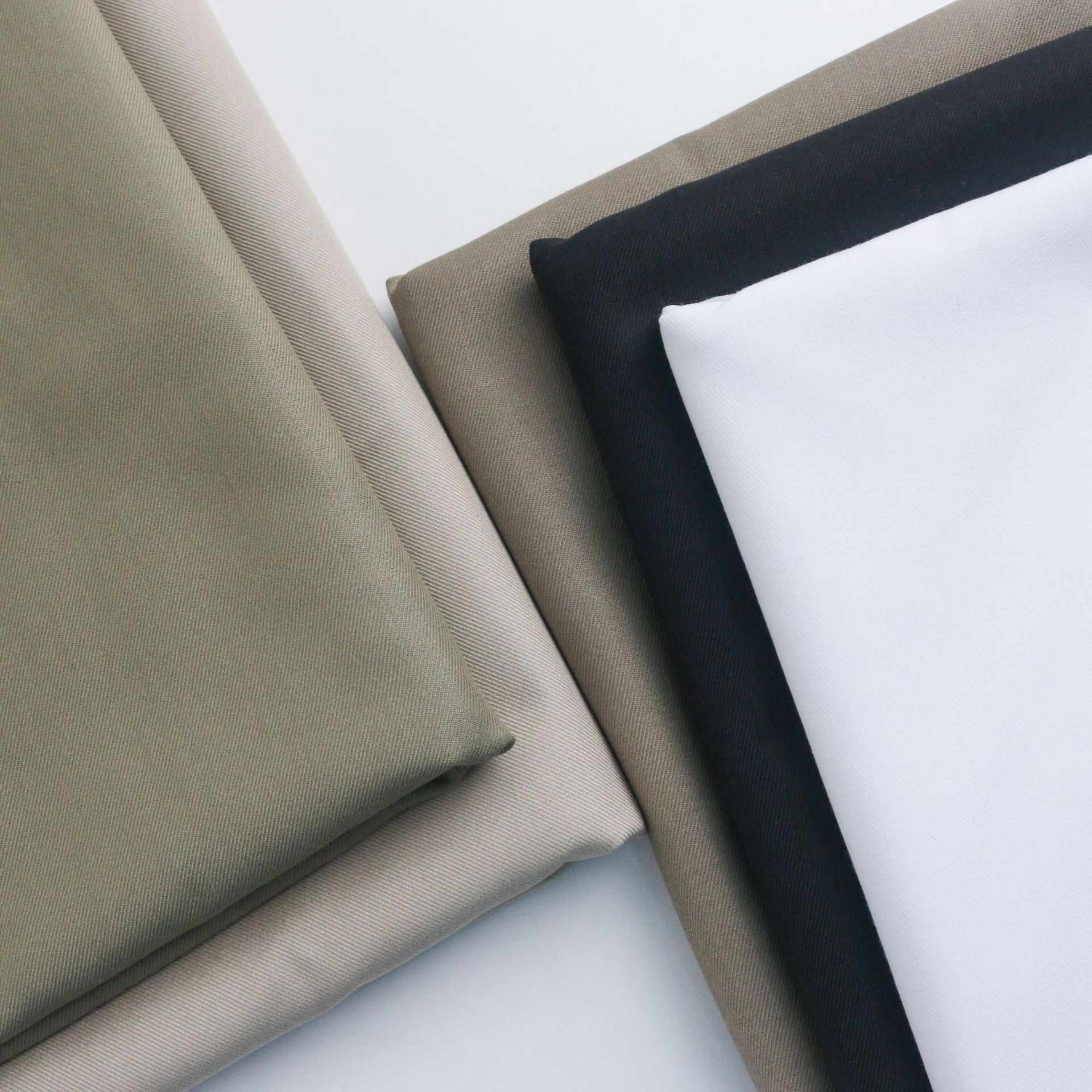 Tr Twill Suit Fabric 350g Plain Spring and Autumn Business Attire Trousers Jk Uniform School Uniform Fine Woven Twill Fabric