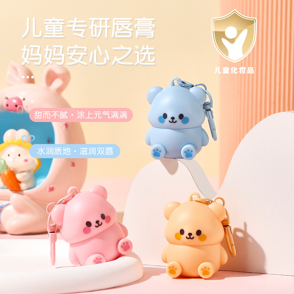 The Story of Jiao Lovable Bear Fruit Lip Balm Moisturizing Moisturizing Anti-chapped Peel Lip Protecting Portable Autumn and Winter Wholesale