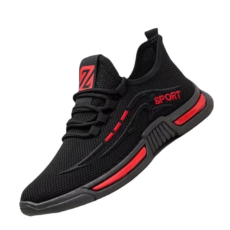 2025 Breathable Casual Mesh Men's Shoes Slip-On Sports Trendy Shoes Men's High-Looking Easiest for Match Fly Knitted Running Shoes