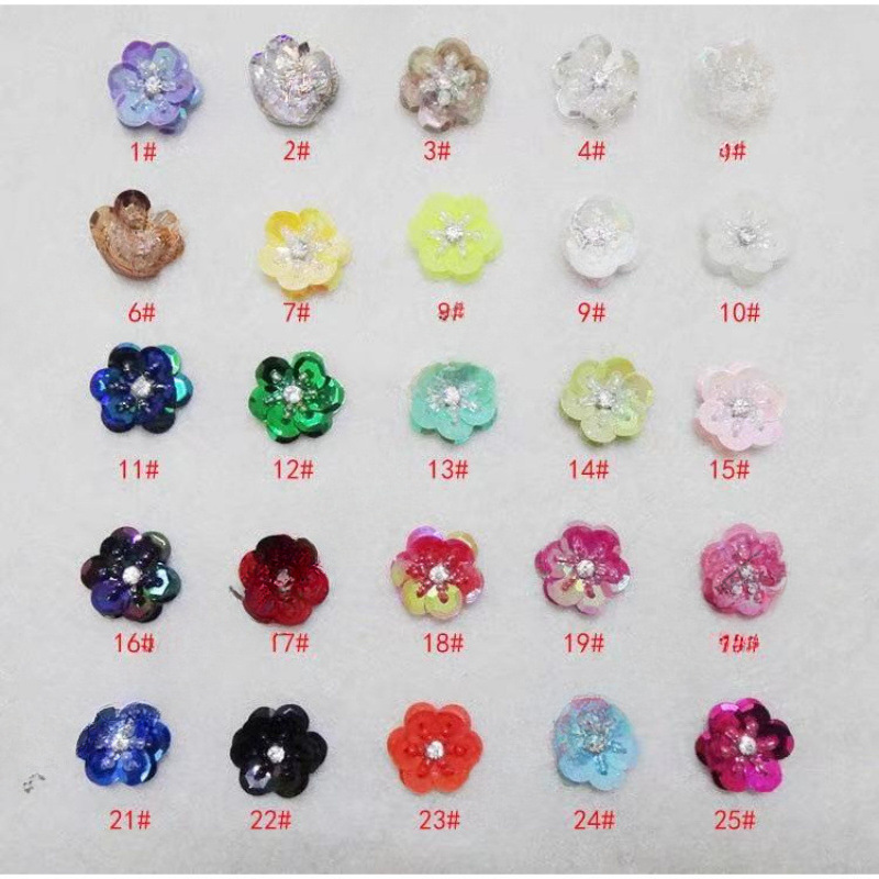 DIY Patch Decoration Bag Clothing Shoes and Hats Handmade Sequin Hair Accessories Sewing Accessories Accessories Flower Pattern