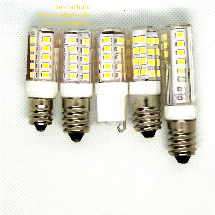 led refrigerator bubble corn lamp bead E14 refrigerator bulb e12 small screw lampblack sewing machine household three-color dimming