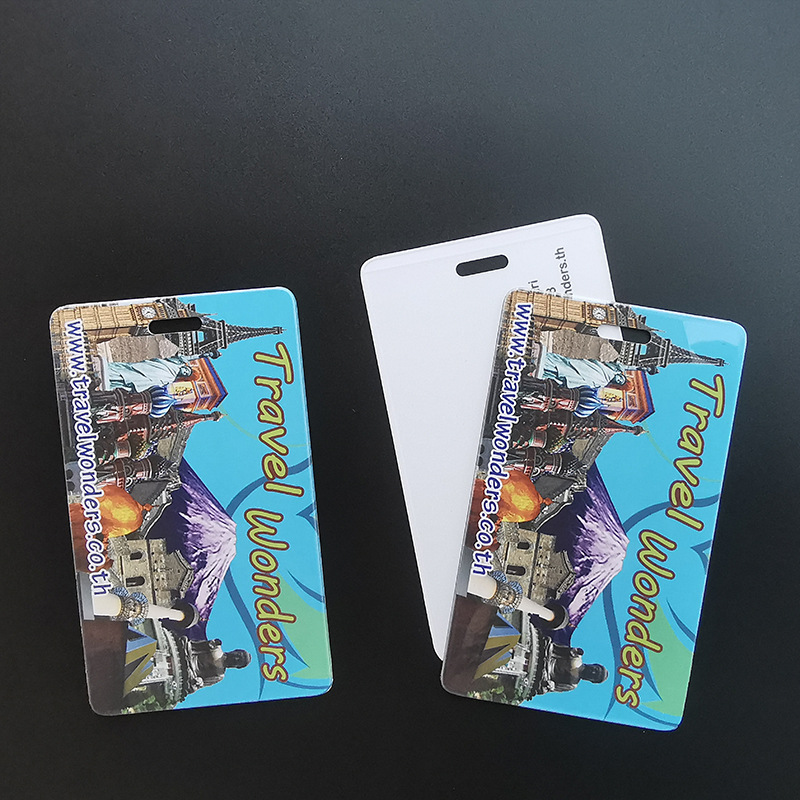 Amazon's Popular Wear-Resistant Plastic Luggage Tag Pvc Luggage Card Holder Can Be Inserted with Business Cards Luggage Tag
