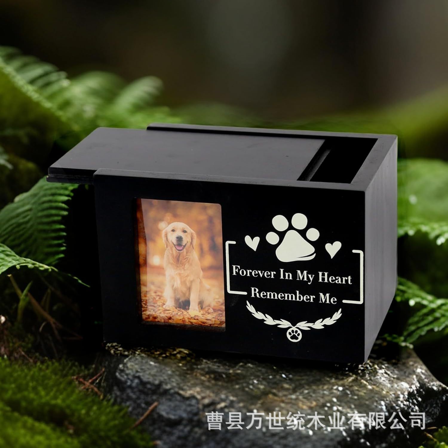 Кросс-бордерная массивная деревянная урна для домашних животных, может быть прикреплена к фотографиям, настольная мемориальная коробка для похорон кошек и собак