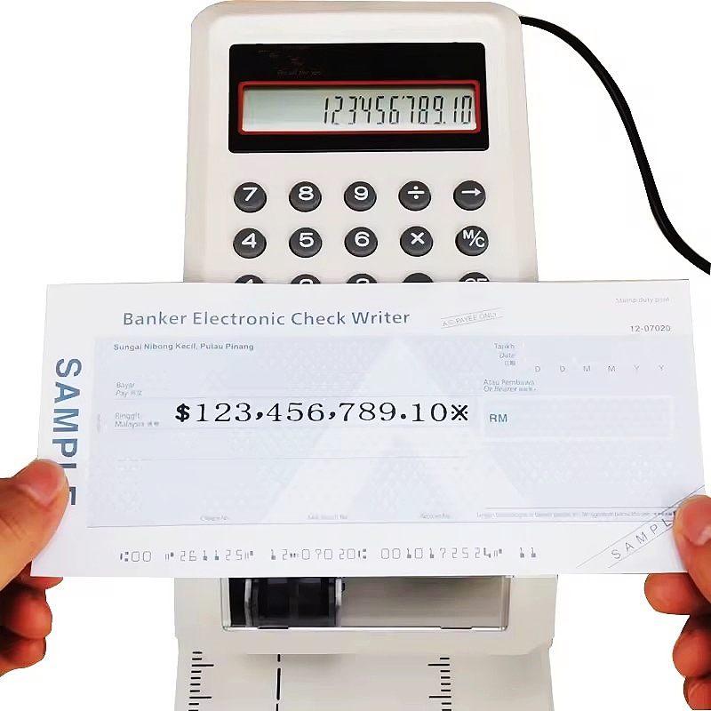 USD Hong Kong Malaysia RM Singapore English Cheque Printer Electronic Checkwriter