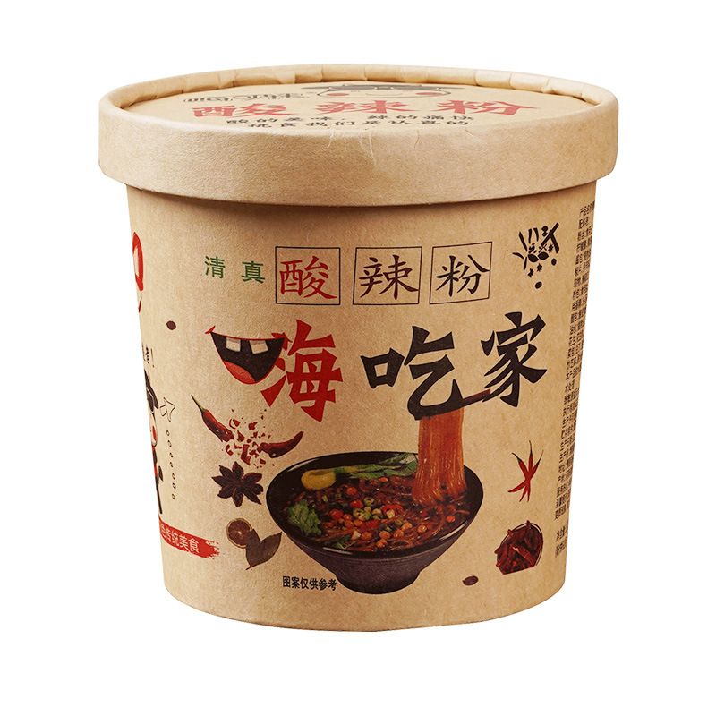 Hot and sour powder barrel Chongqing authentic instant noodles instant noodles whole box instant sweet potato vermicelli wide flour rice noodles wholesale generation