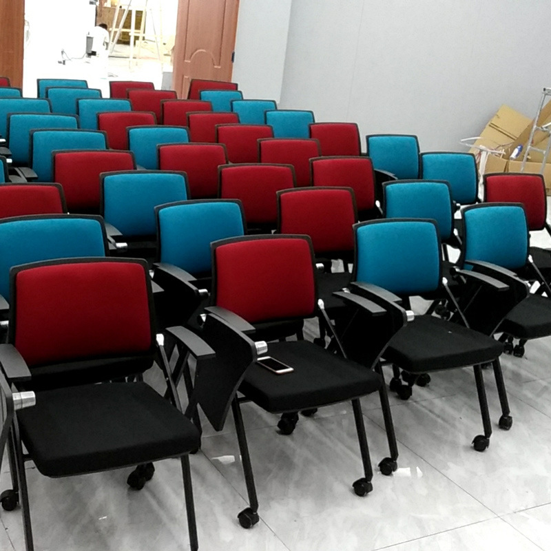 High quality training chair with writing board conference room chair stool folding chair integrated table board conference chair aluminum alloy