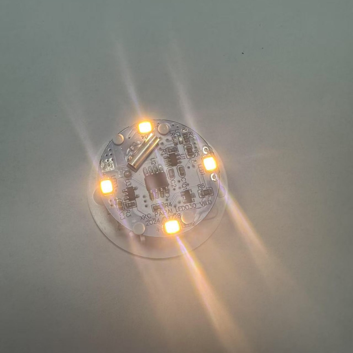 Cross-Border Rechargeable Pat Lamp Base Gift Bar Atmosphere Light Ceramic Lamp 38mm Colorful Remote Control Warm Color Night Light