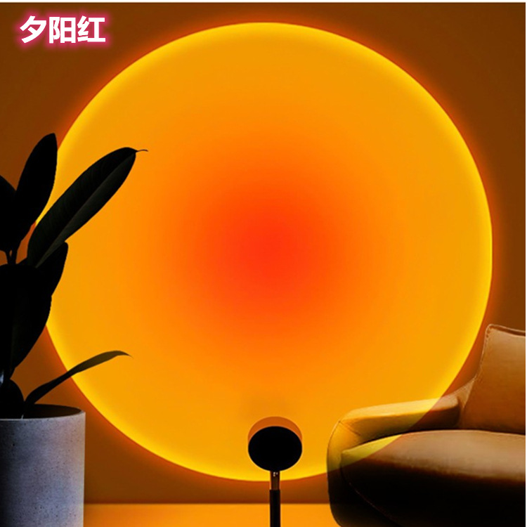 Net red sunset light film The Sun does not fall light film The sun breaks Dawn desert oasis atmosphere light color film card Rainbow Light Film