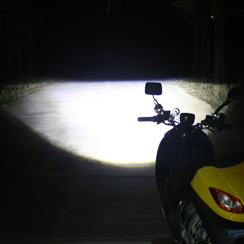 Motorcycle Led Headlight with Lens Fisheye Built-In Electric Car Light Led Strong Light Super Bright Far and Near Integrated