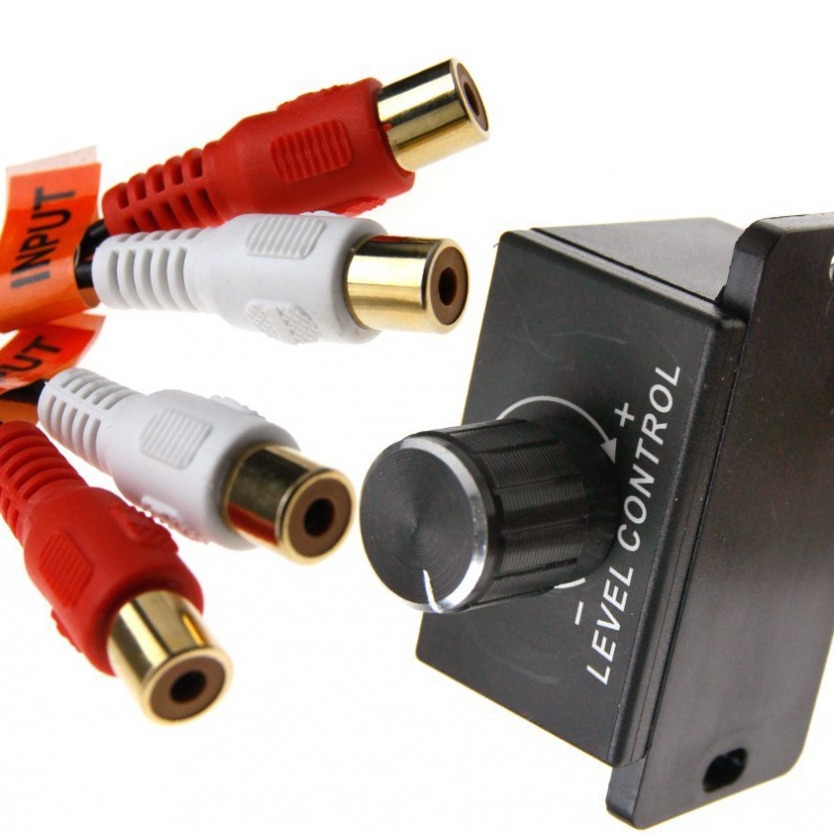 Car Power Amplifier Volume Regulator/Grometer Rca Female Input and Output 2Rca Male and Female Car Potentiometer