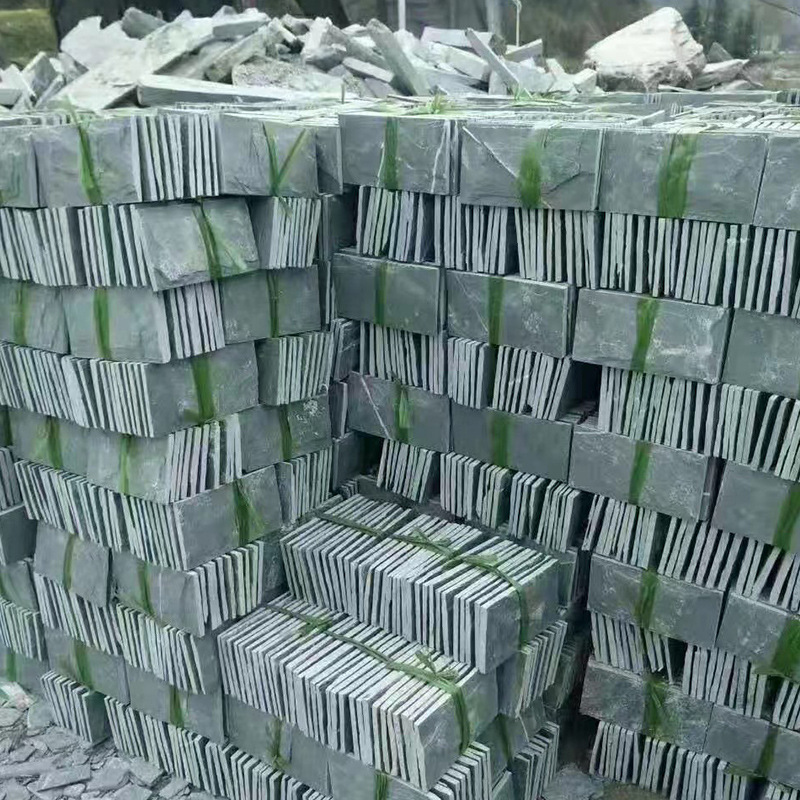 Natural Bluestone Plate Mushroom Stone Courtyard House Exterior Wall Tiles Antique Tiles Outdoor Indoor Background Wall Rust Color Cultural Stones