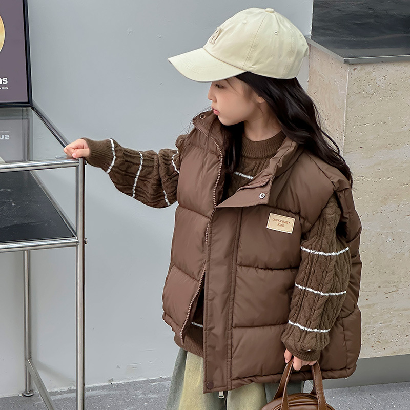 Осенний и зимний корейский стиль, детский жилет из хлопка для детей, модный утепленный жилет для мальчиков и девочек