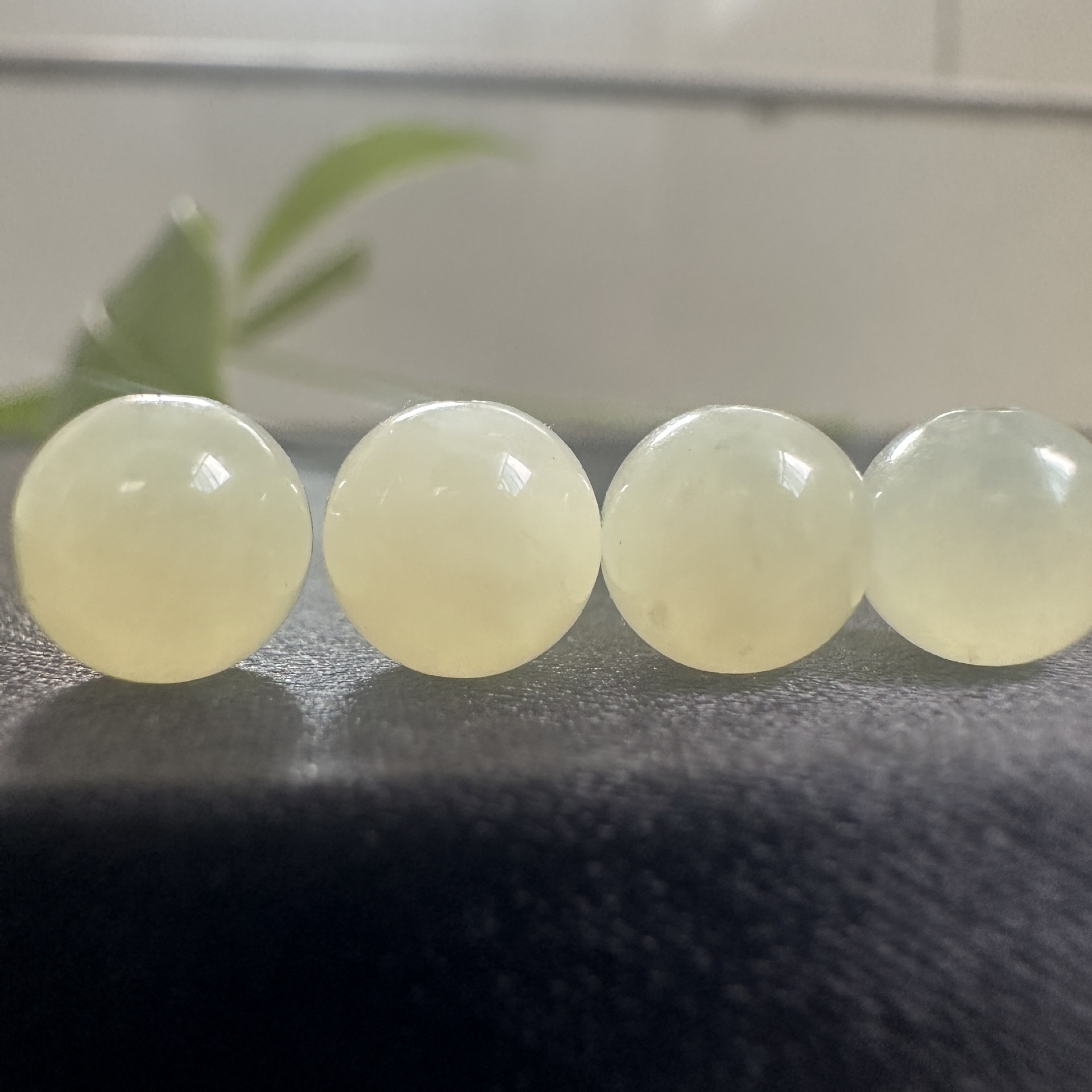 Natural Hetian Jade Korean Material Yellow Mouth and Blue Round Beads DIY Bracelet with Elegant and Versatile Can Be Used as Earrings Accessories