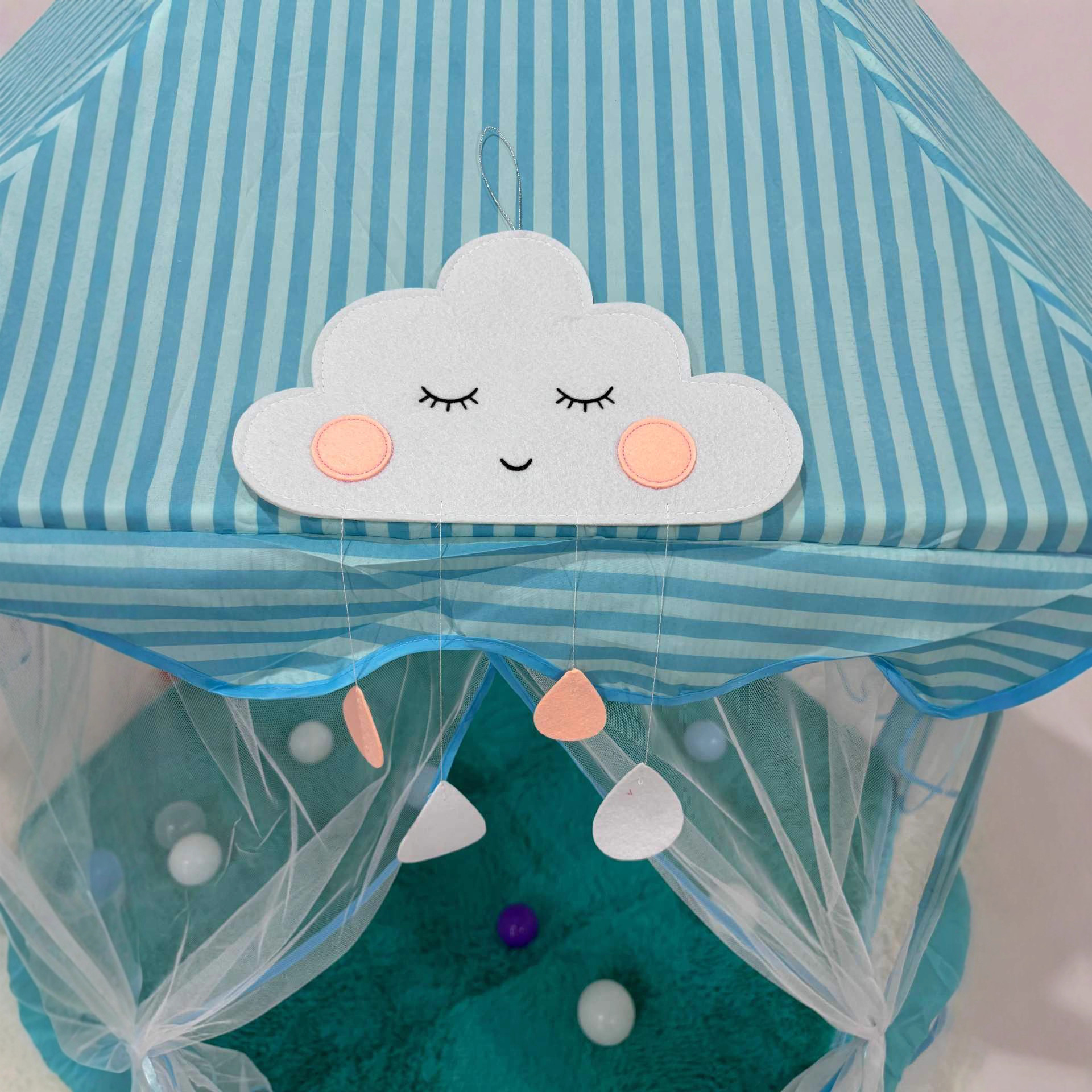 Children's Tent Decoration Wholesale Ins Cloud Felt Raindrop Pendant Kidsren's Room Home Wall Decoration Crib Hanging Decoration