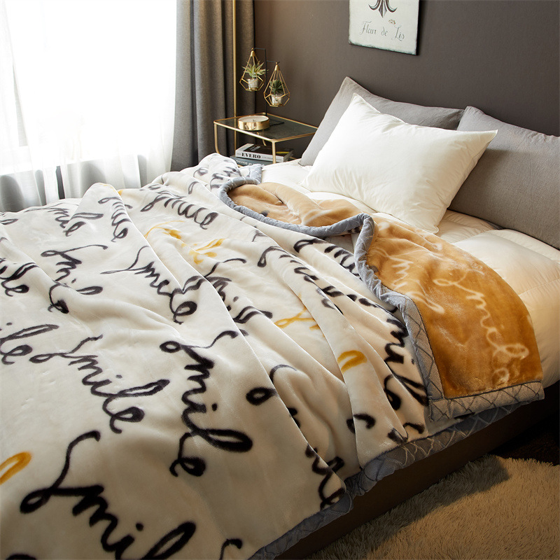Class a Raschel Blanket Winter Thickeneded Fleece-Lined Nap Blanket Single Dormitory Student Coral Flannel Wholesale