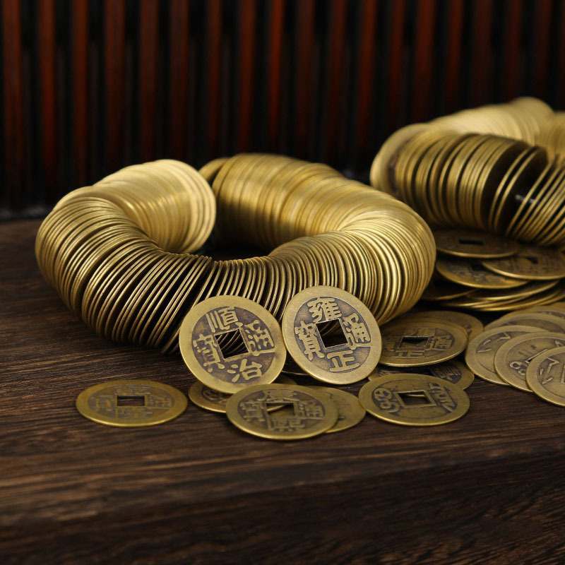 Wholesale Copper Coins, Imitation Ancient Coins of the Five Emperors, Genuine Brass Coins from the Reigns of Shunzhi, Qianlong, Kangxi, Qianlong, and Jiaqing during the Qing Dynasty