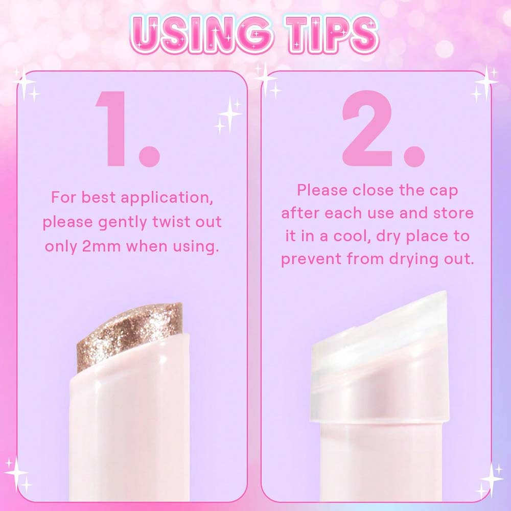 Cross-Border Makeup Pagevine Crystal Jelly Highlighter Eyeshadow Stick Multi-Color Eyeshadow Highlighter Stick Foreign Trade Pearlescent