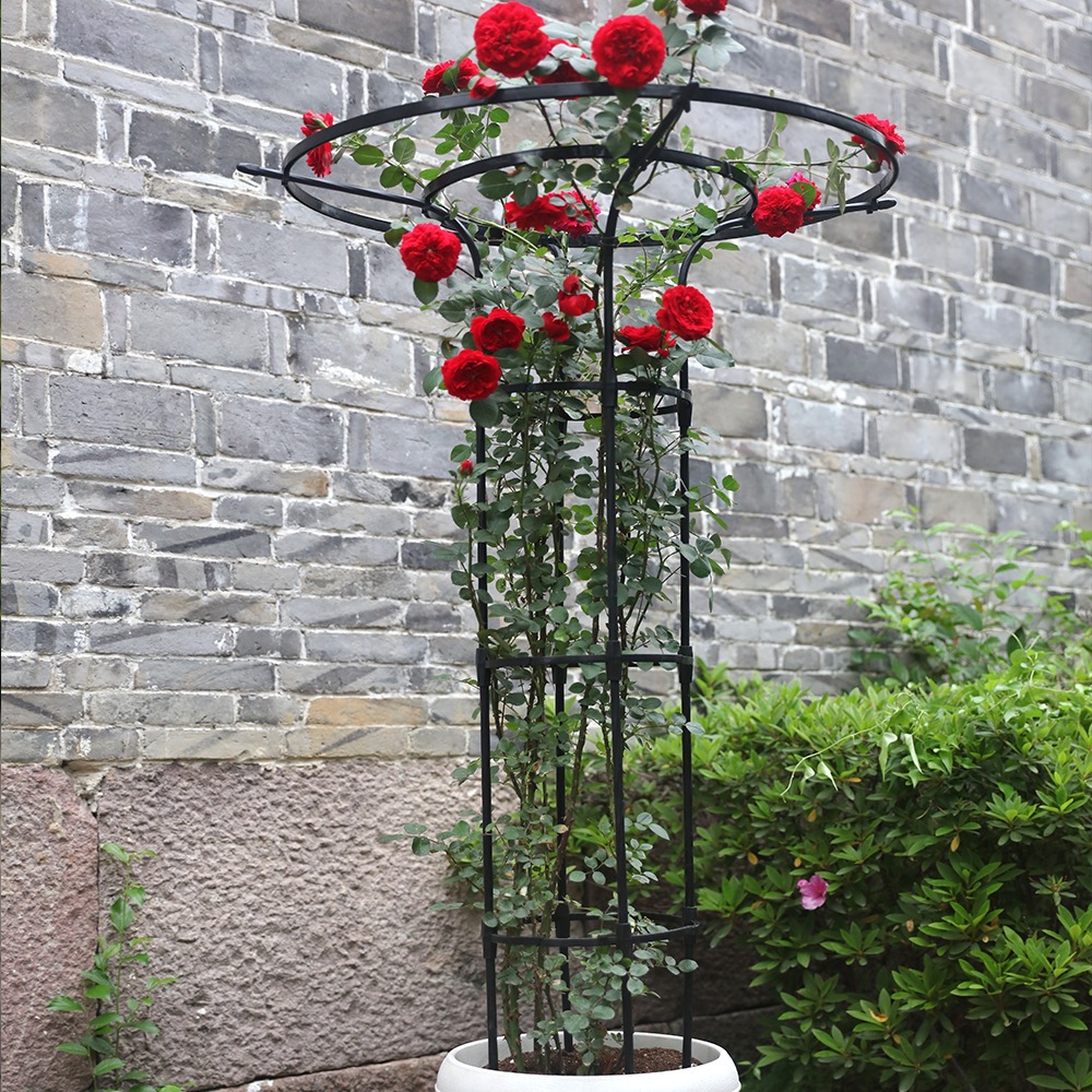 Umbrella-Shaped Flower Stand Climbing Frame Rose Stand Balcony Clematis Frame Courtyard Outdoor Rose Iron Climbing Frame