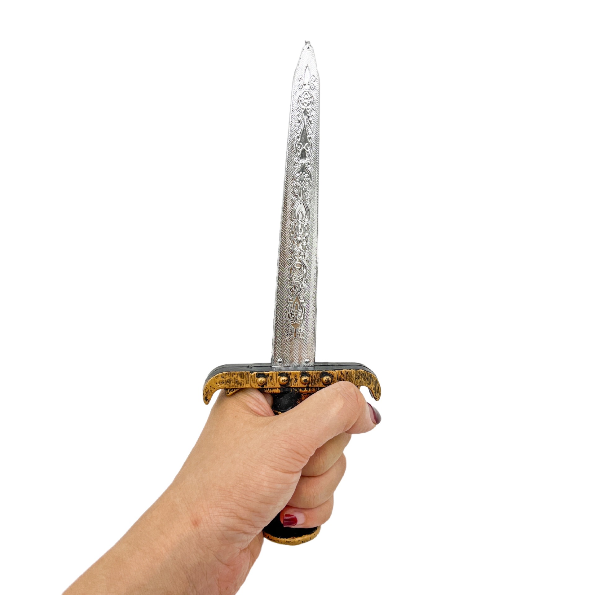 Cross-border hot sale plastic electroplating sword 808 pirate dagger Halloween performance weapon props toy sword